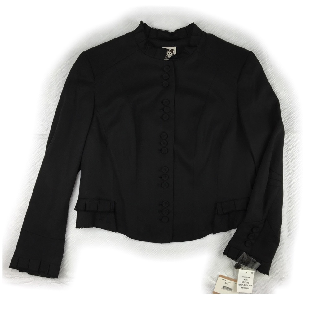 NWT Anne Klein Black Cropped Jacket